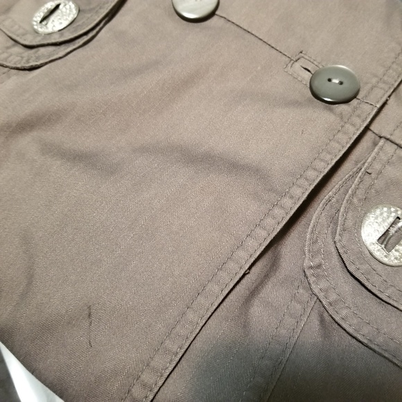 VERO MODA | subtle gray stripe belted trench coat - Picture 8 of 8